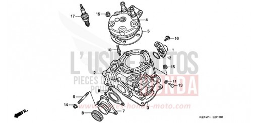 CYLINDER/CYLINEDR HEAD CR125RX de 1999